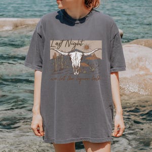 Last Night We Let The Liquor Talk Country Music Western Vintage Soft Unisex T-shirt