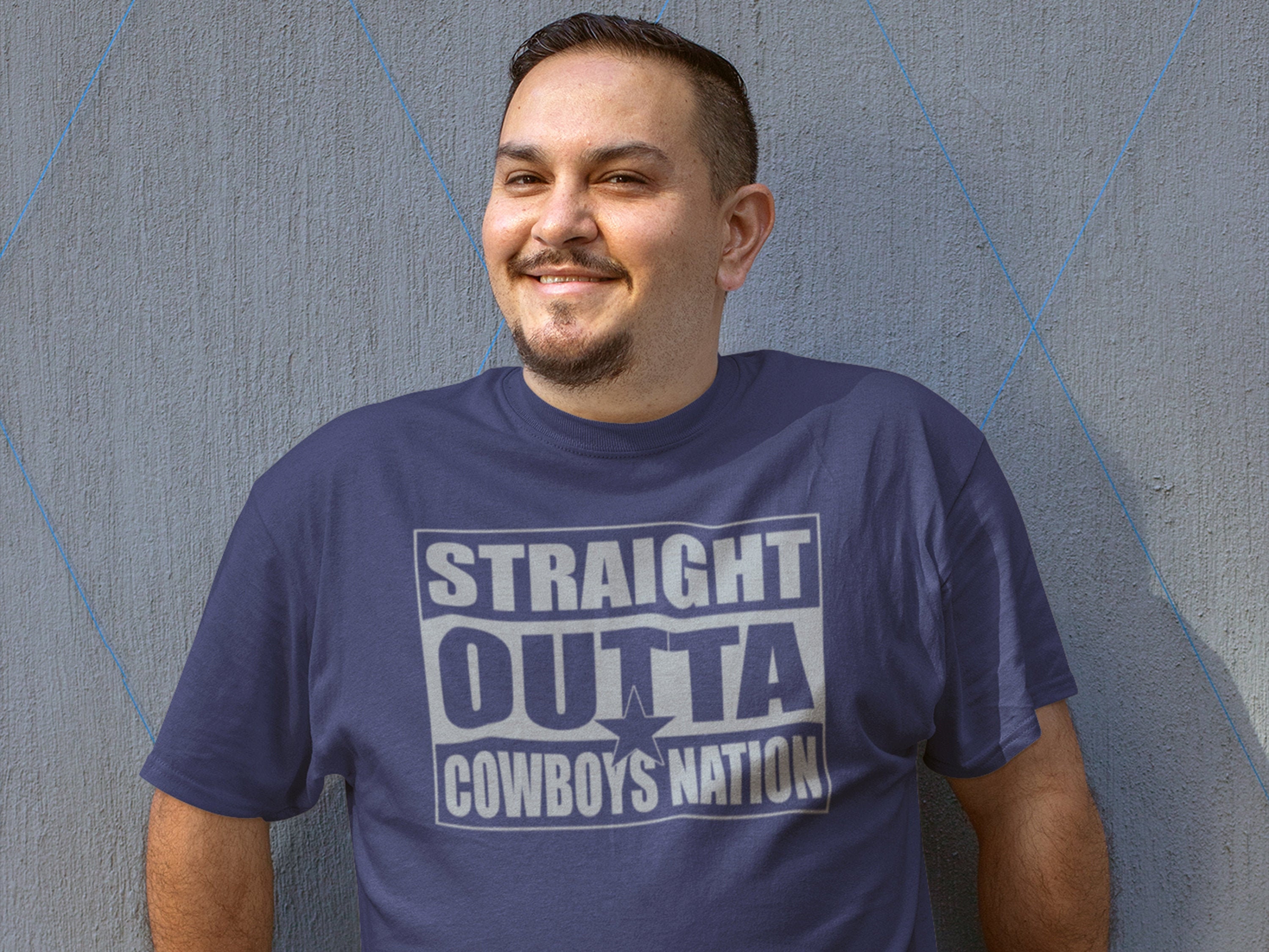 Men's Straight Outta Cowboy Nation T Shirt, Unisex Short Sleeve S…