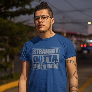 Straight Outta Cowboys Nation Football Mens T-shirt, Football Season Tshirt, Gift for Football Lovers, Dallas Footboy Tee, Jersey