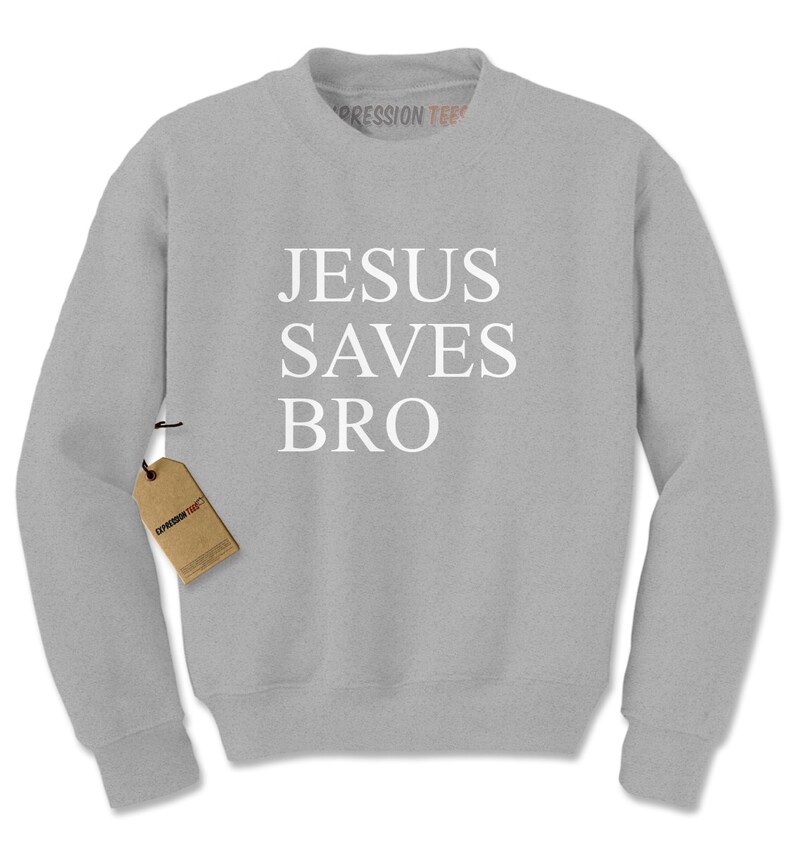 Jesus Saves Bro Adult Crewneck Sweatshirt - Etsy