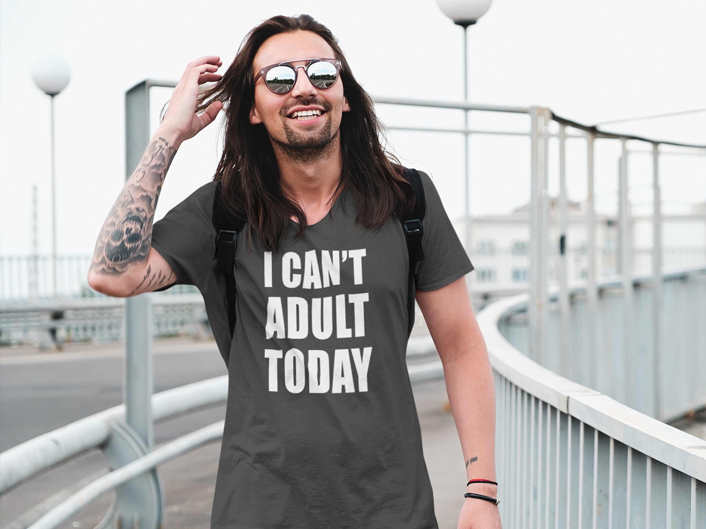 I Can't Adult Today Tomorrow's not looking good either 100% Cotton printed Gift  t-shirt.
