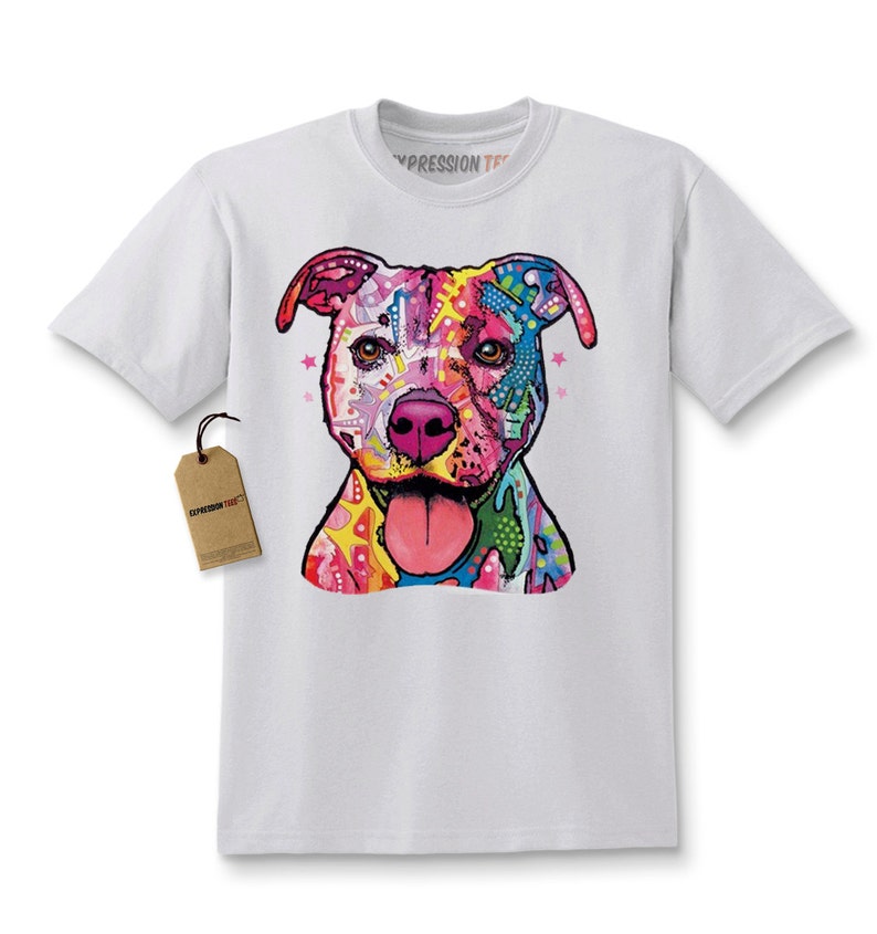 Kids Rainbow Pitbull Shirt Printed Youth Psychedelic Dog | Etsy