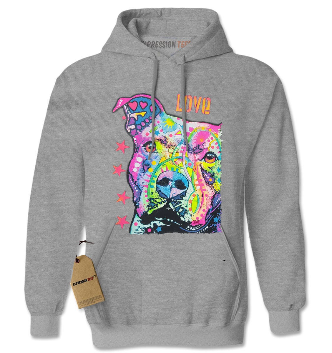 Pitbull Love Graffiti Adult Hoodie Sweatshirt Pop Art Print | Etsy