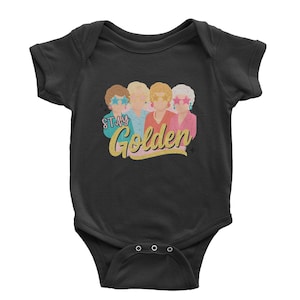 Stay Golden Girls Toddle Girl Shirt, Retro Infant Romper, Kid Costume, Halloween Top, One-Piece Baby Bodysuit, Fall Style Gift, 80s Tee