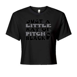 Just A Little Ray of Pitch Black Cropped T-Shirt