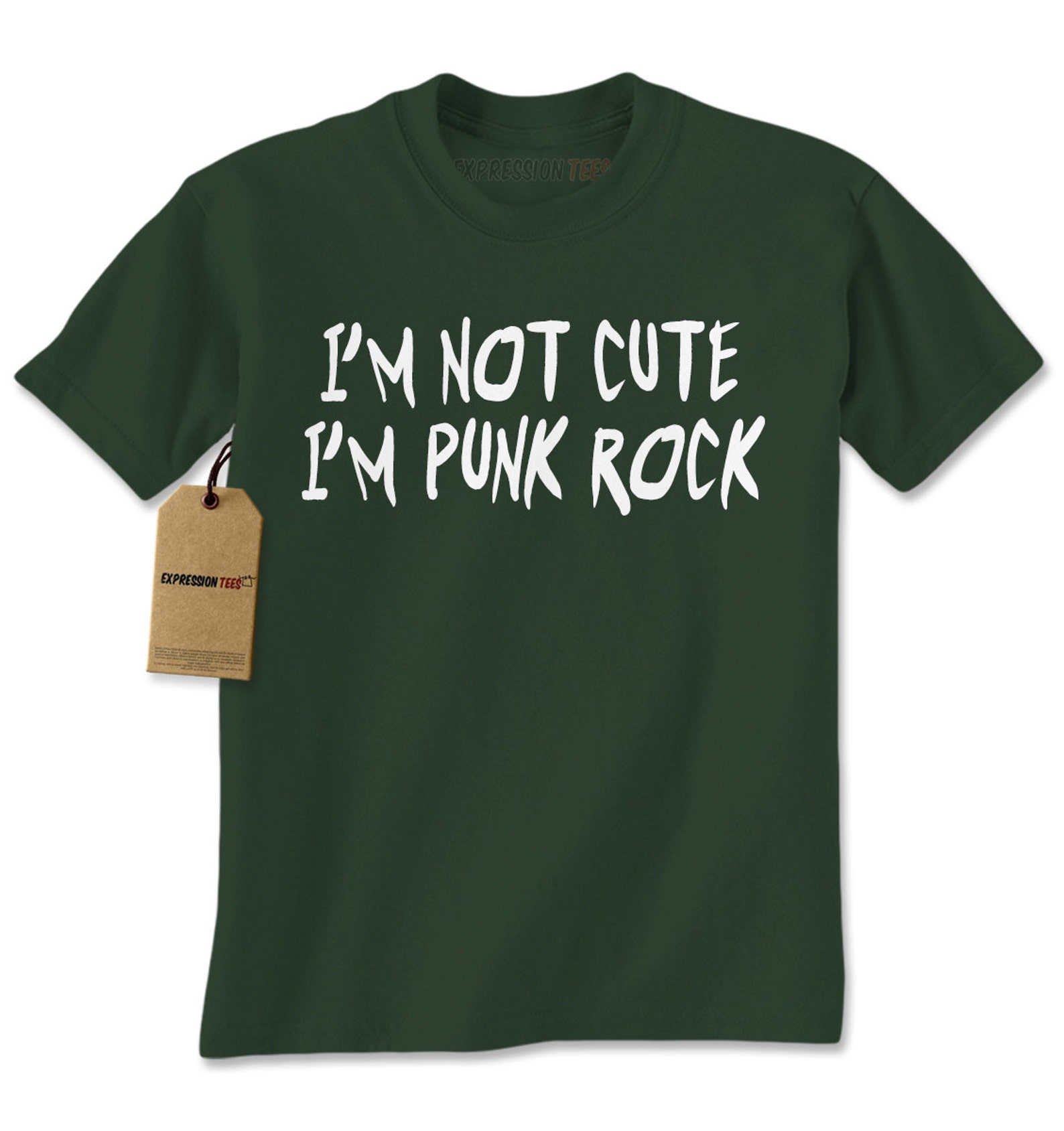 Mens Im Not Cute Im Punk Rock Shirt Printed Unisex Adult Etsy
