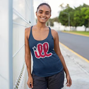 ILL Vintage Racerback Tank Top, It&#39;s A Philadelphia Womens Tank Top, Philly Thing Top, Baseball Tank Top, Best Gift For Mom, Womens Clothing