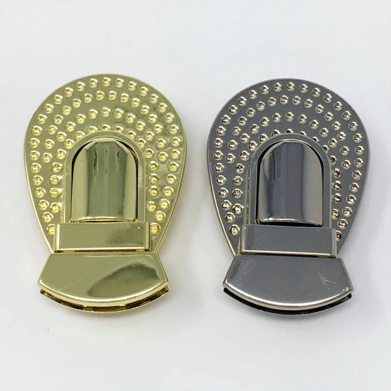Clutch Latch Tongue Purse Lock Gold and Silver 5cm x 7cm