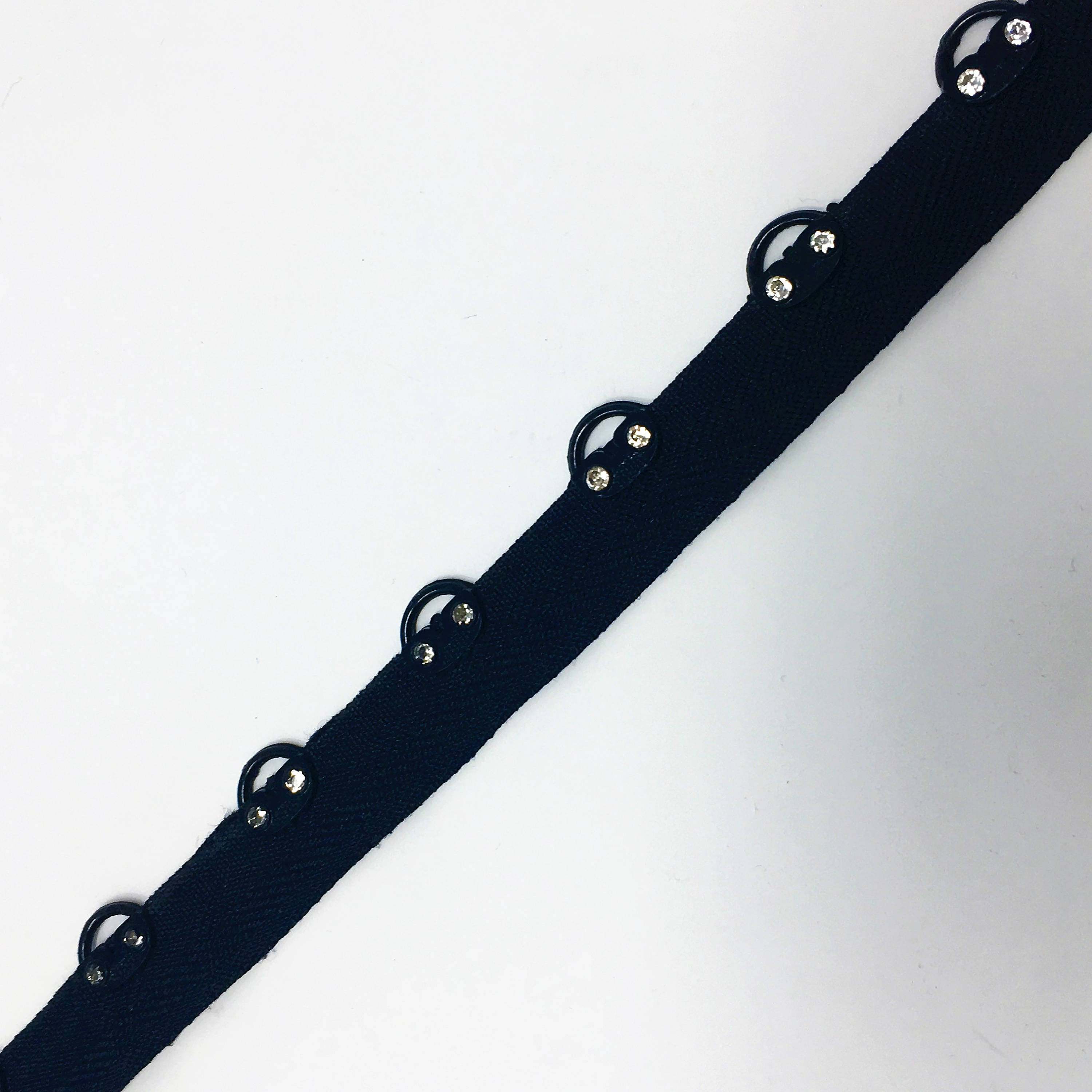 1/2 Black Eyelet Grommet Crystal Rhinestone Tape by Yard Etsy