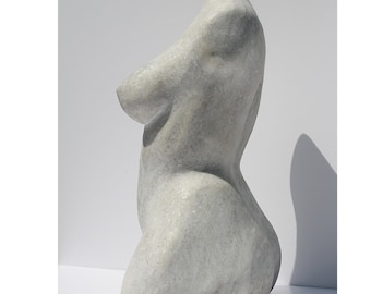 Marble Female Torso Sculpture: Modern Classic Art - Calliope