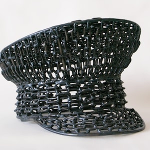 Handmade Modern Sculpture | Parade Hat | Hat | Pop Art | Fashion Art | Metal Sculpture | Chains | Welded Metal | Popular Culture | Wall Art