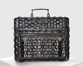 Bare Metal Briefcase Sculpture: Retro Art Object by Aralica