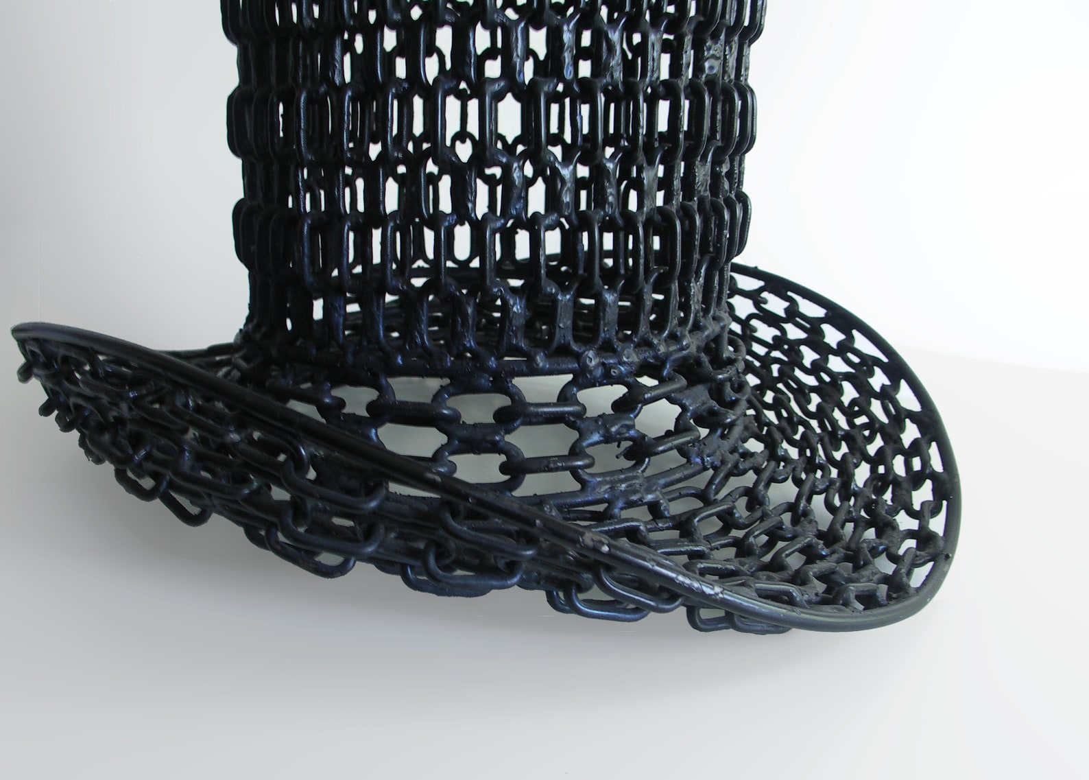 Original Modern Sculpture Cylinder Hat Fashion Art Top Hat Metal