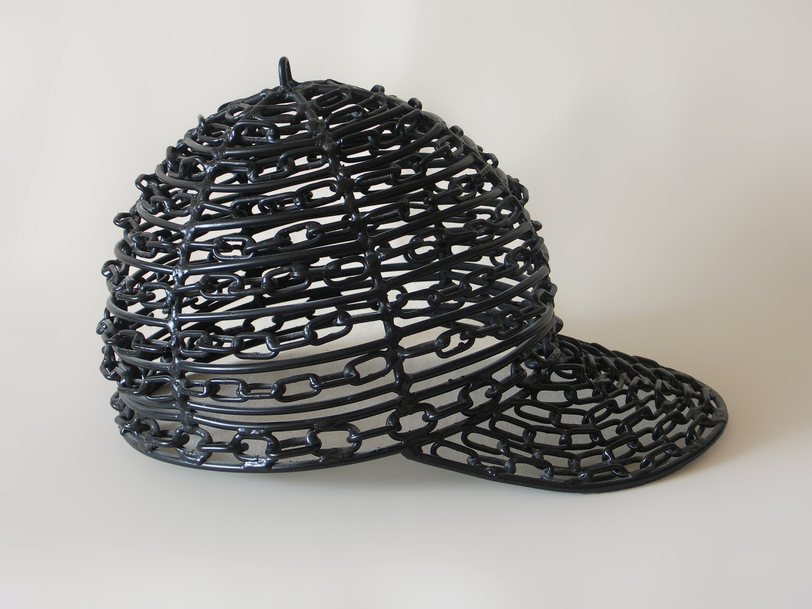 Handmade Sculpture Baseball Cap Sport Hat Sports Metal Sculpture Chains ...