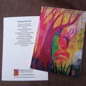 Feine Art Notecard - tanzen mit Bäumen