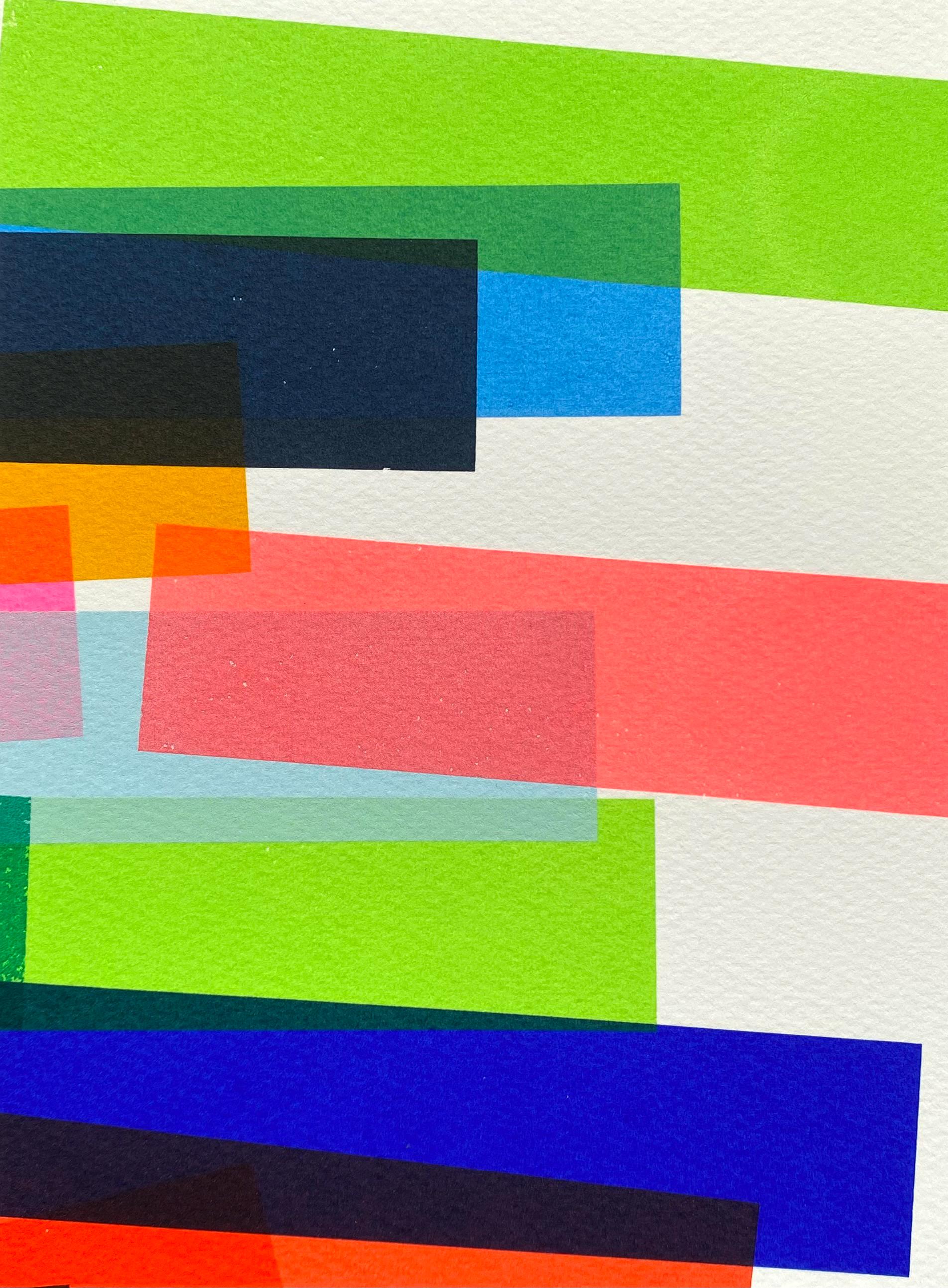 One-off Abstract Screen Print - Etsy