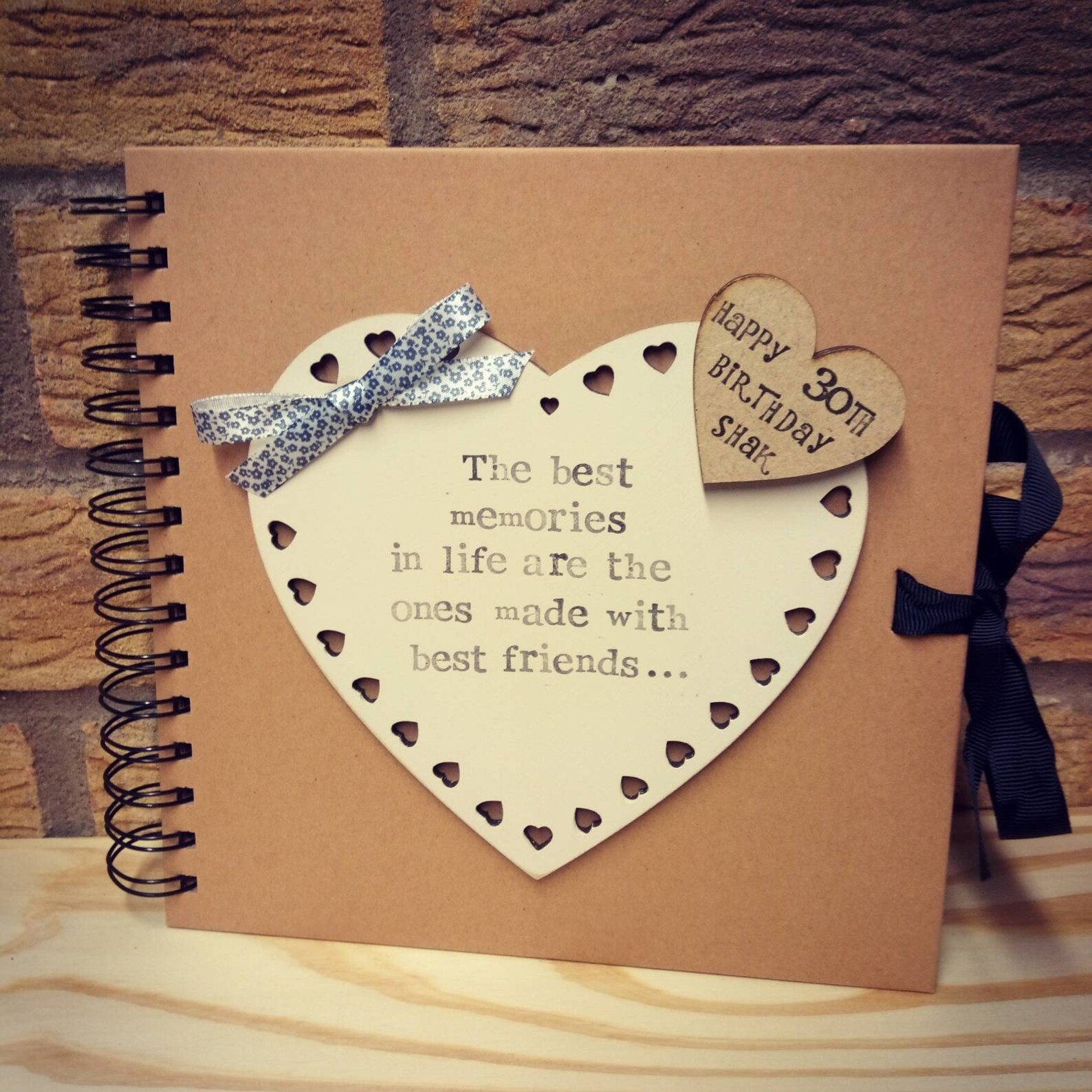 Birthday friendship keepsake memory book personalised 30th Etsy