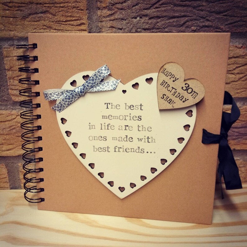 Birthday friendship keepsake memory book personalised 30th Etsy