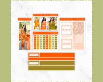 Groovy Vibes Only Weekly Sticker Kit Add-ons, Memory Planning, Spring Kit, Summer, Retro, Anytime kit, Daisy