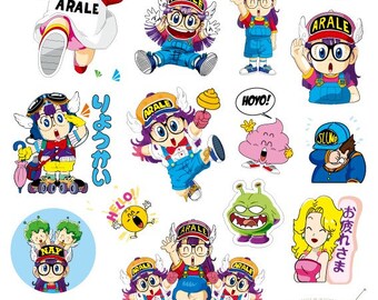 40 pcs /"Dr Slump/" Sticker Pack Akira Toriyama Arale Dragonball Manga Anime Decal
