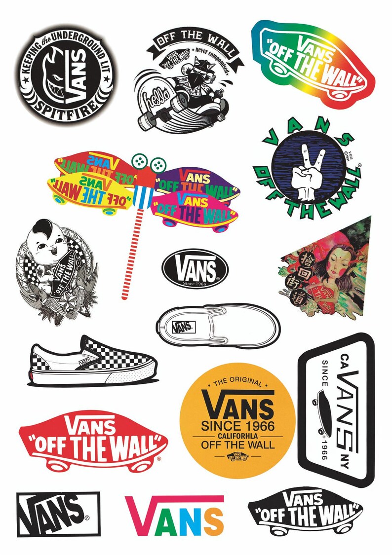 Vans Stickers Laptop Suitcase Stickers Skateboard Stickers Etsy