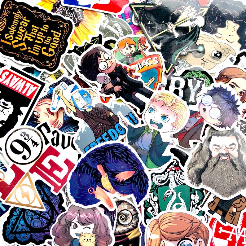50 Pcs Harry Potter Sticker Pack Laptop Suitcase Stickers Etsy