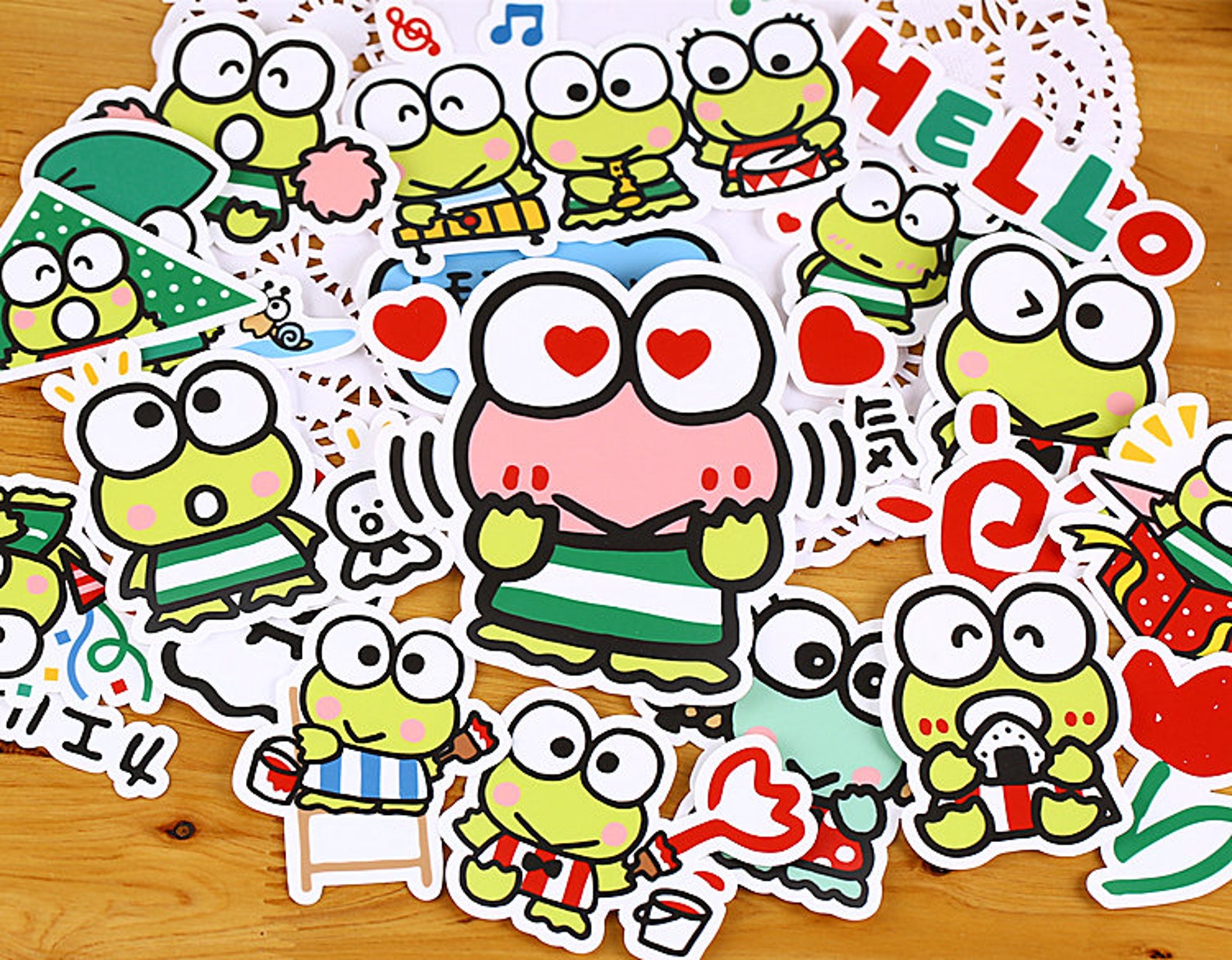 16 Pcs Keroppi Sticker Pack Laptop Suitcase Stickers Etsy