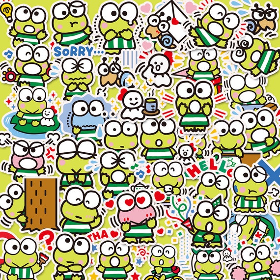 40 Pcs Keroppi Sticker Pack/Cartoon Stickers/Decorative Etsy