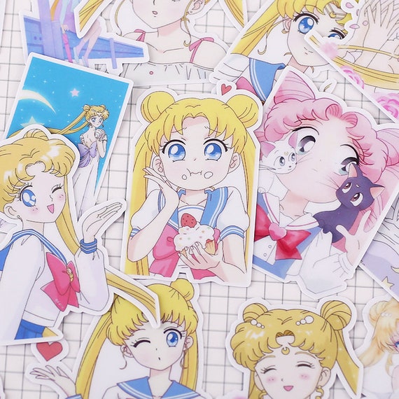 21 pcs sailor moon sticker packanime stickersdecorative etsy