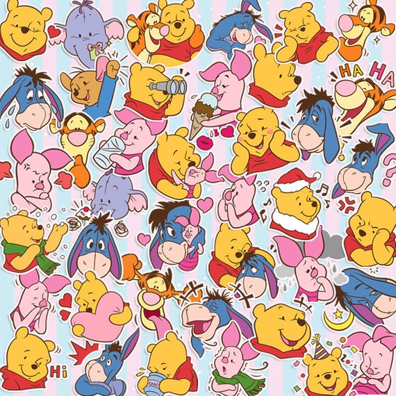 40 Pcs Winnie Sticker Pack/Anime Stickers/Decorative | Etsy