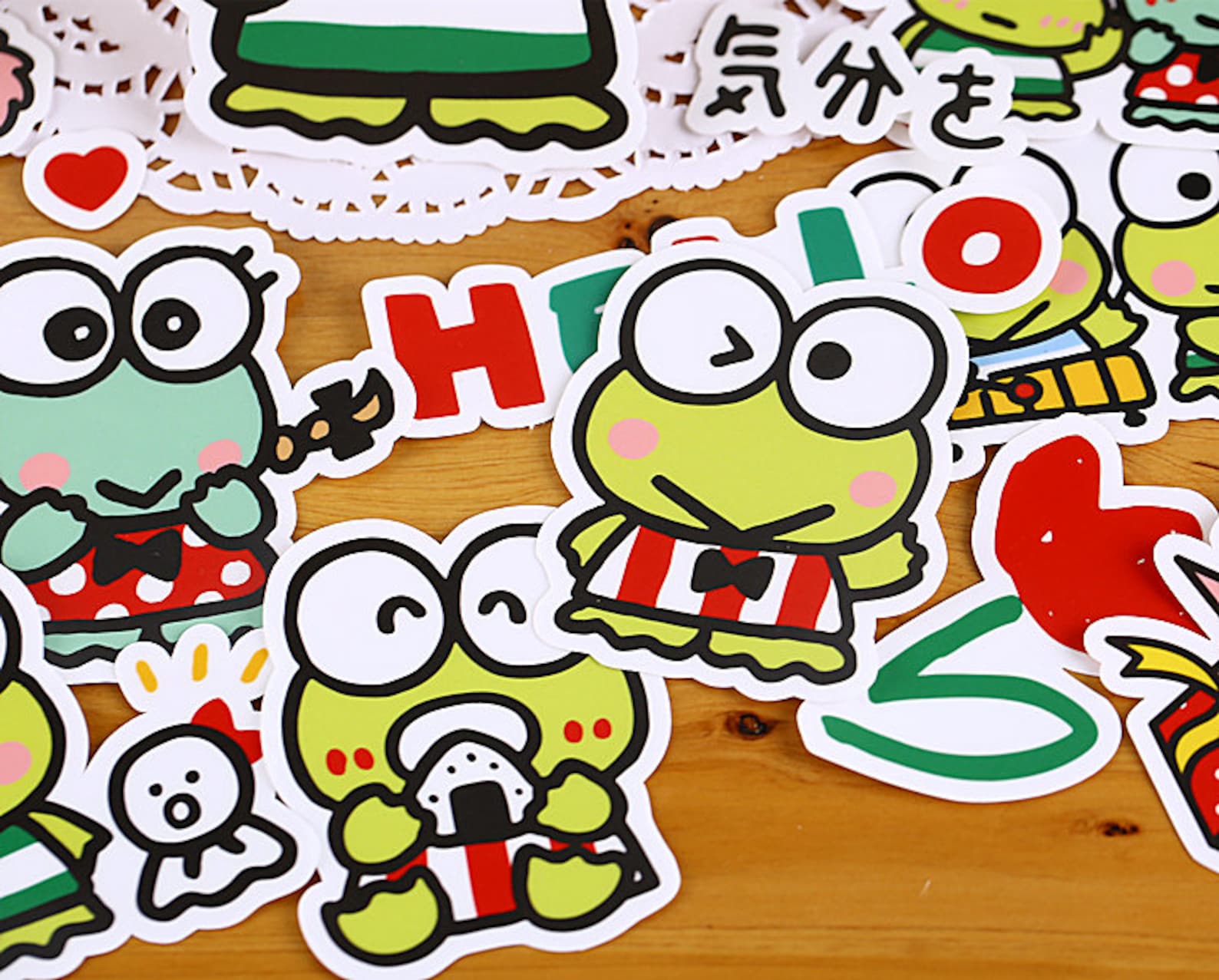 16 Pcs Keroppi Sticker Pack Laptop Suitcase Stickers Etsy