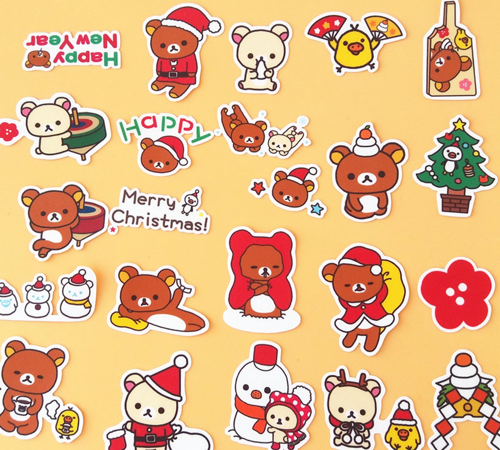 40 Pcs Christmas Rilakkuma Sticker Pack/Anime Etsy