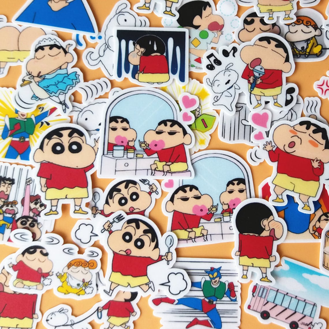 40 Pcs Crayon Shinchan Sticker Pack/Anime Stickers/Decorative Etsy