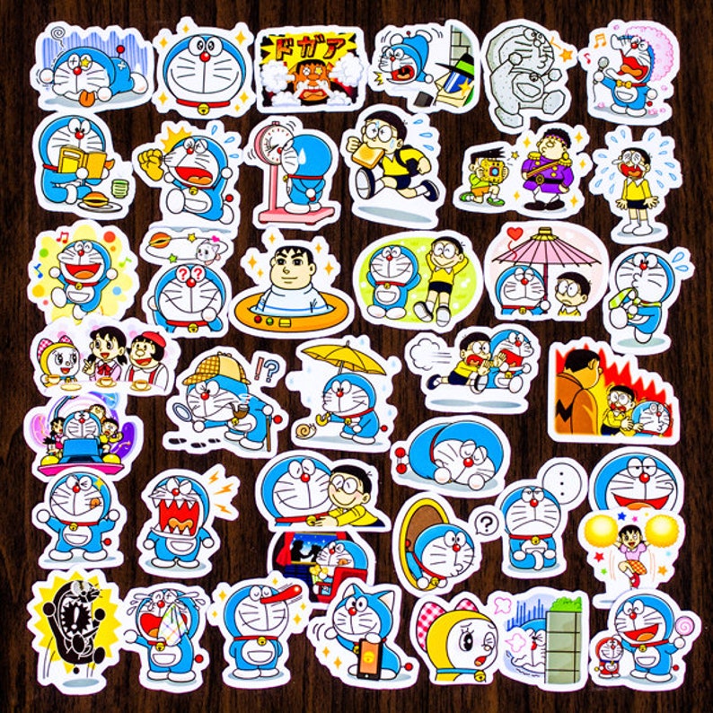 40 Pcs Doraemon Sticker Pack/Anime Stickers/Decorative Etsy