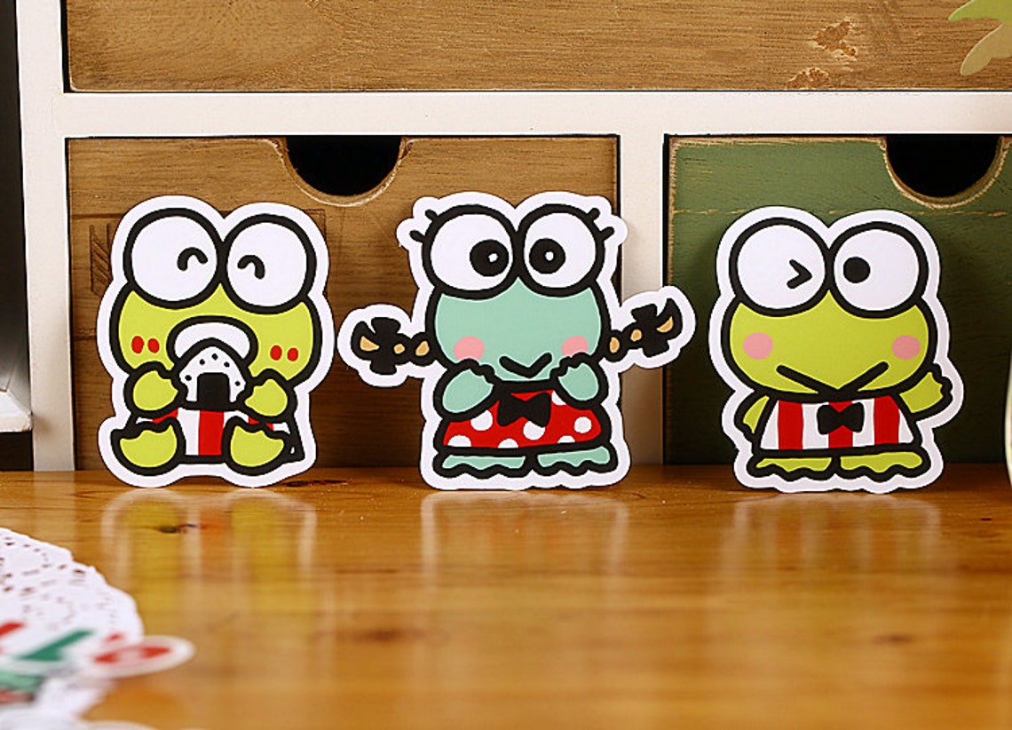 50 Pcs Keroppi Stickers – Waterproof, Removable Vinyl Decals For Water Bottles, Laptops & More