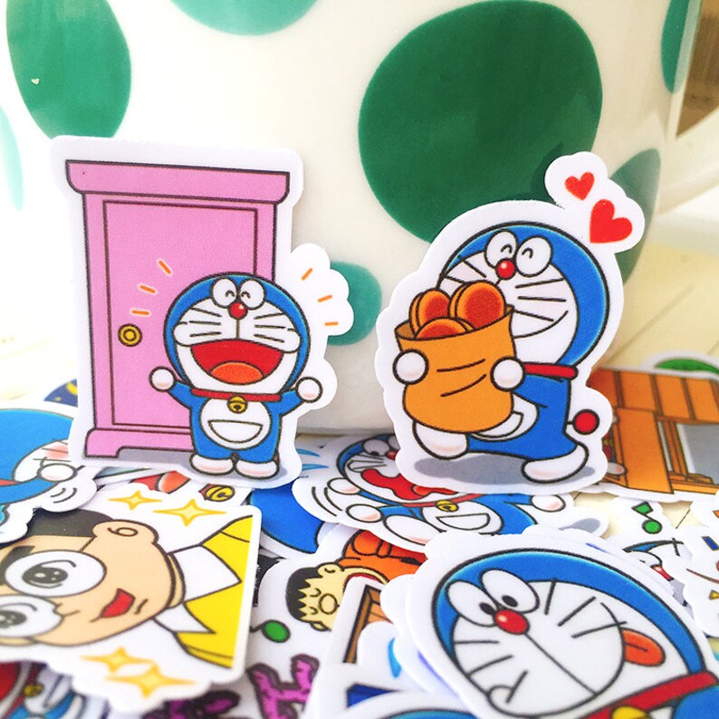 40 Pcs Doraemon  Sticker  Pack Anime Stickers  Decorative Etsy