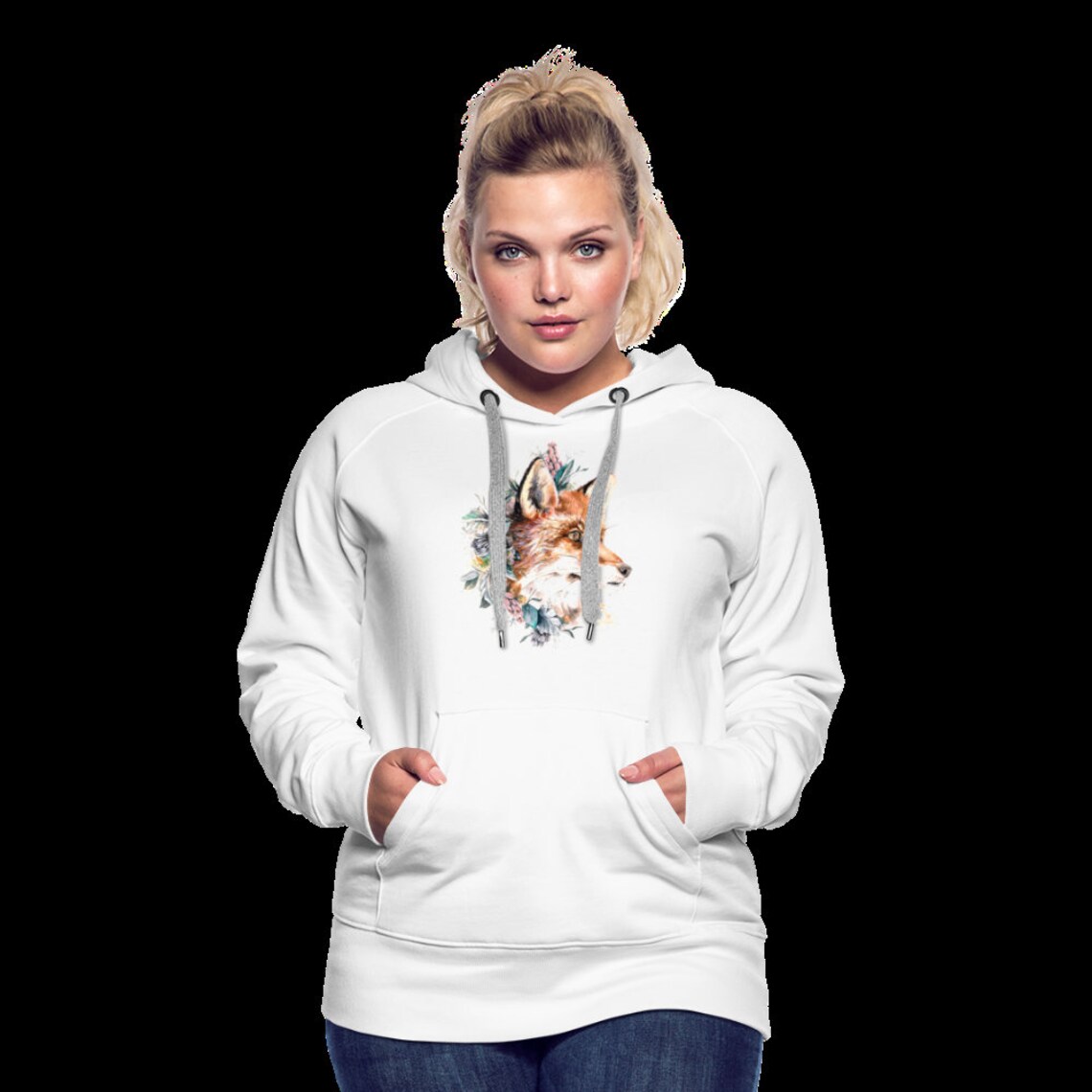 Womens Fox Premium Hoodie Etsy