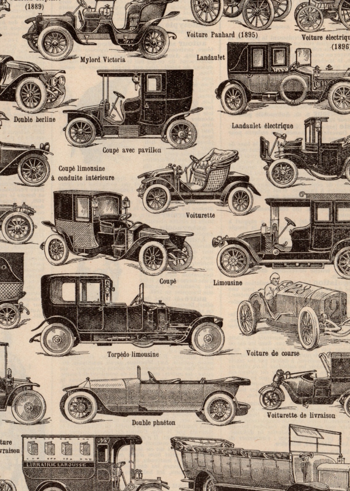 Original French Automobile Car Classic Lithograph From - Etsy