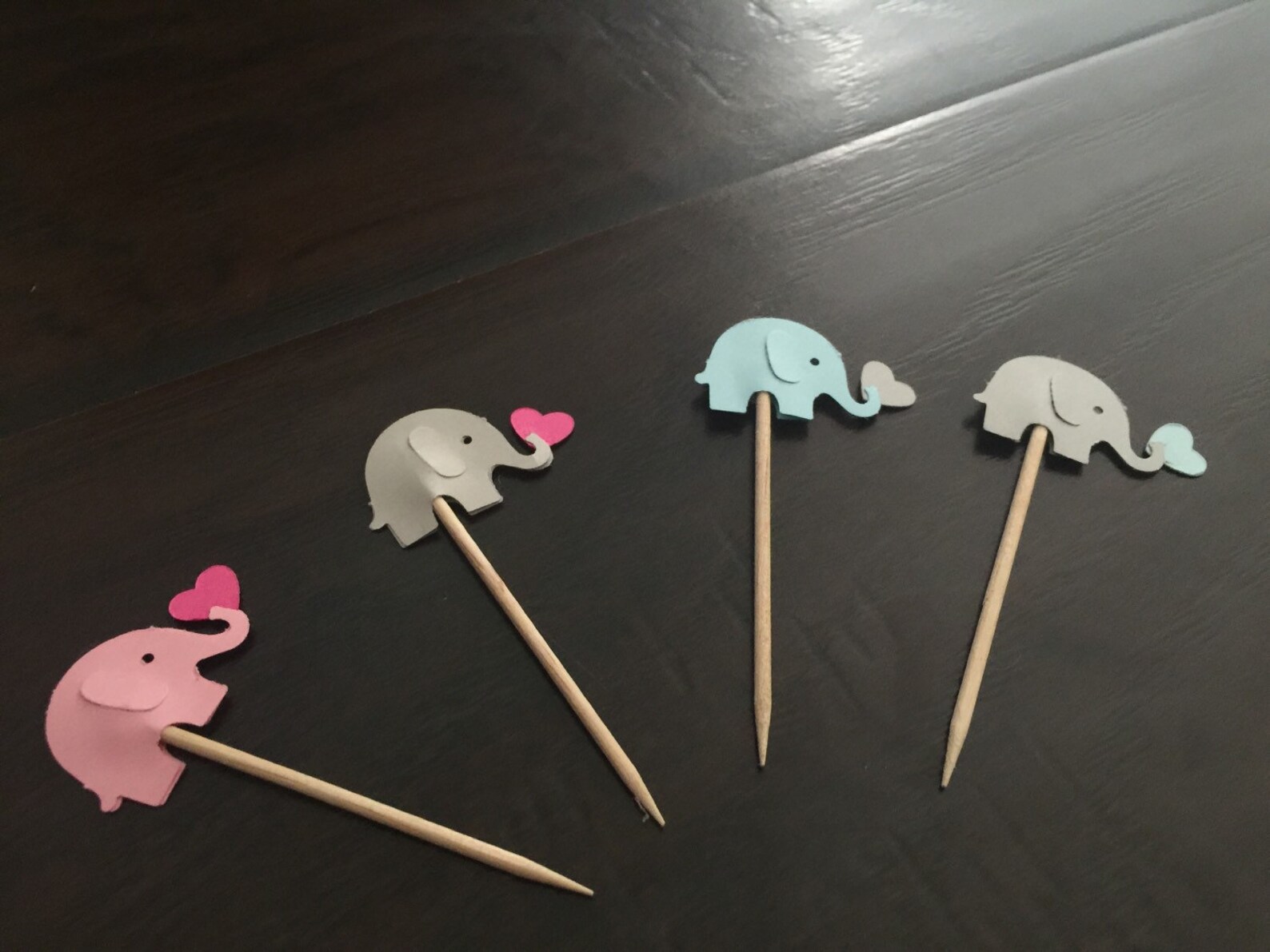 Elephants Cupcake Toppers Etsy