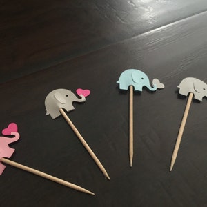 Elephants cupcake toppers