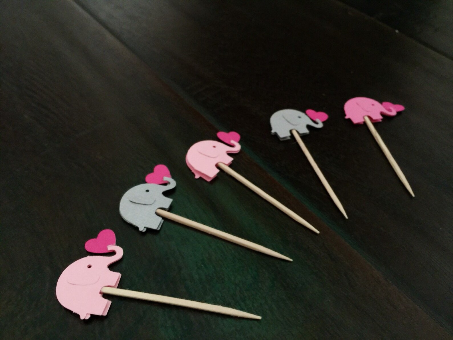 Elephants Cupcake Toppers Etsy