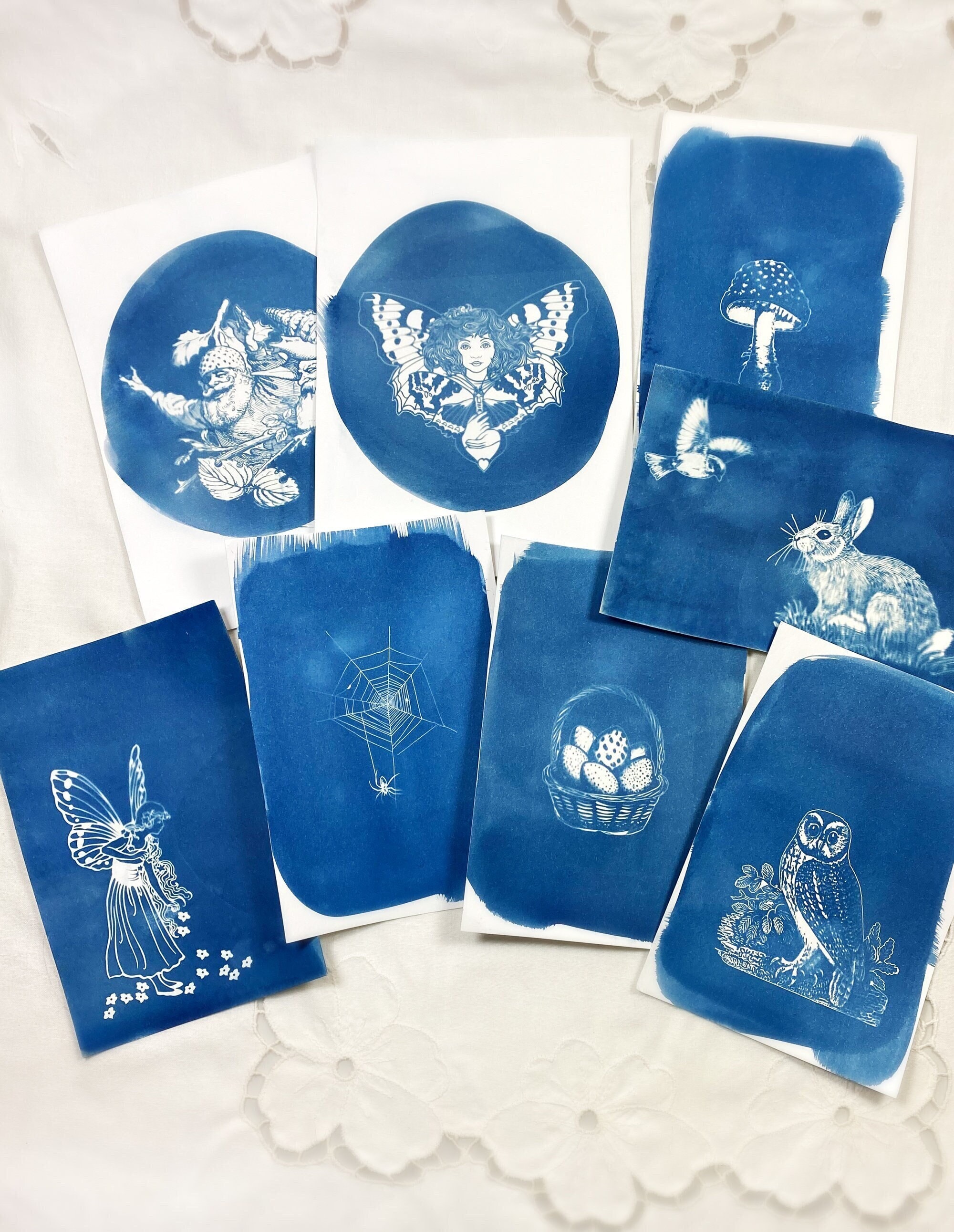 Kit de pochoirs du printemps, Pâques - Ensemble de pochoirs pour cyanotype, Activité artisanale DIY - Pochoirs pour projets artistiques DIY