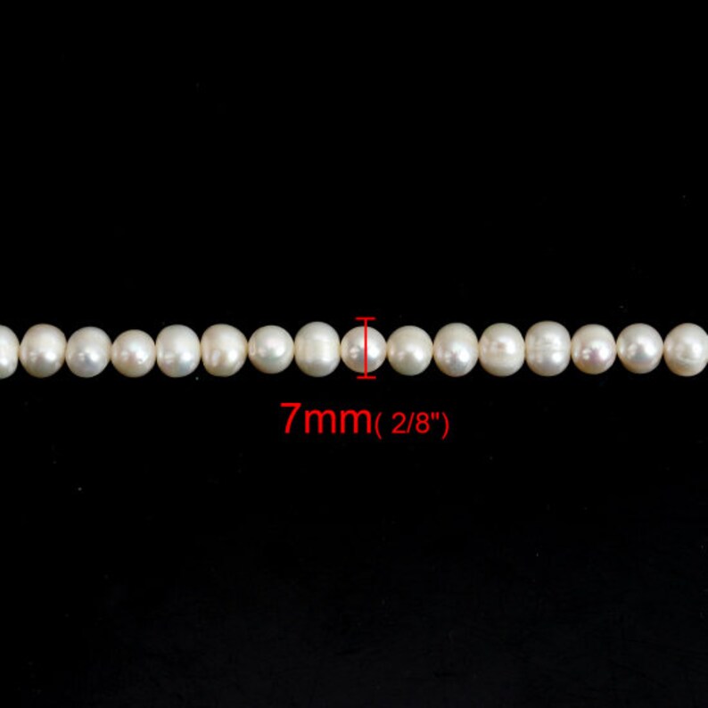 10 perles de culture d'eau douce 6/7 ou 8/9 mm image 3