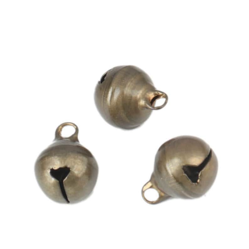 Set of 20 bronze bell charms 6 x 9 mm or 13 x 10 mm image 4