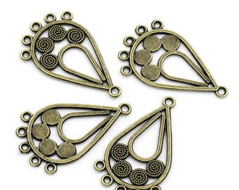 2 supports pendentifs connecteurs bronze