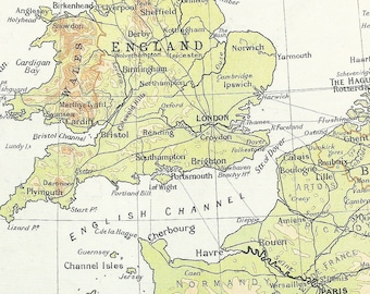 1906 年のイギリス諸島のアンティーク地図、グレート ブリテンおよび