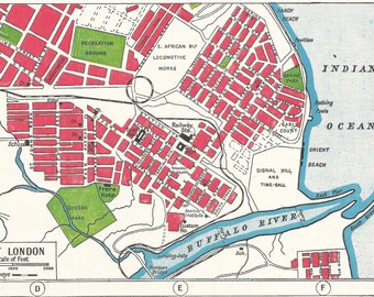 Manchester Antique City Map 1900s England home decor Vintage Manchester Antique City Map 1900s England home decor Vintage