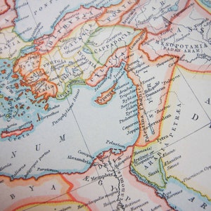 De wereld bekend bij de Ouden Antieke stadskaart 1890 Europakaart met oud antiek, klassieke geschiedenis