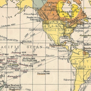 British Empire Historical World Map Old Maps Home Decor Vintage Prints ...