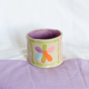 Handmade Flower Power Floral Pot/Planter Ceramic Pot image 2